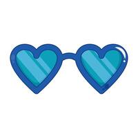 Glasses with heart shaped lenses on a white background vector