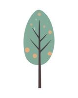 A tree with leaves and dots on it vector