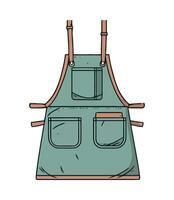 An apron with two pockets on the front vector