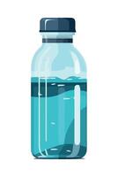 A bottle of water with a lid on it vector