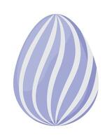 A purple egg with a striped design vector