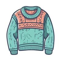 Sweater with knitted design illustration vector