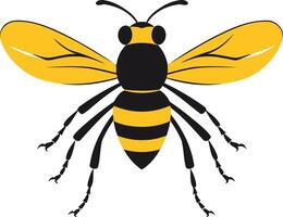 A simple, bold illustration of a bee, perfect for branding or design projects vector