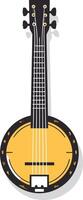 A simple, flat illustration of a banjo, perfect for website design, presentations, and music-themed projects vector