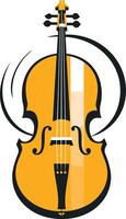 A simple yet elegant illustration of a violin, perfect for music-related projects, websites, and social media vector