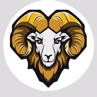 Mascot Ram with Golden Horns vector