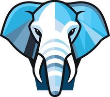 Abstract Geometric Elephant Portrait vector