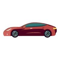 A red car on a white background vector