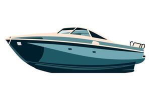 A boat on a white background vector