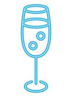 Wine glass with bubbles on the side of it vector