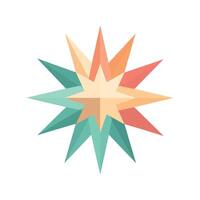 A colorful starburst icon on a white background vector