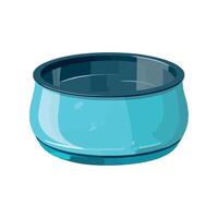 A blue bowl with a lid on a white background vector