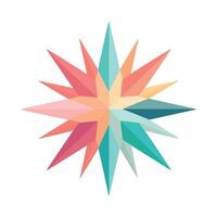A colorful starburst logo with a white background vector