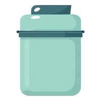 A green canister with a lid on it vector