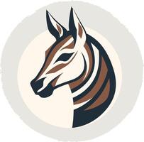 Stylish zebra head logo design, perfect for a brand needing a bold, powerful, and unique symbol vector