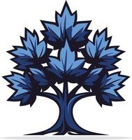 Blue Tree Illustration with Simple Design vector