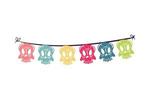 Day of the dead skull banner vector