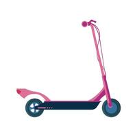 A pink scooter on a white background vector