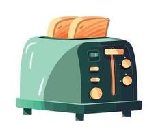 Toaster with two slices of bread illustration vector