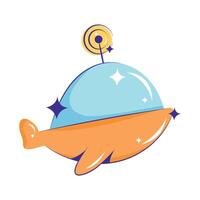 A cartoon whale with a lollipop on its head vector