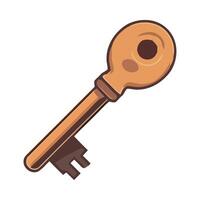An old key icon on a white background vector
