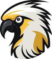 Head of a Cartoon Parrot vector