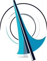Abstract Design with Blue and Black Shapes vector