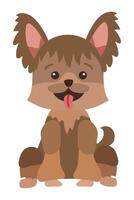 A cartoon dog with its tongue out and its tongue sticking out vector