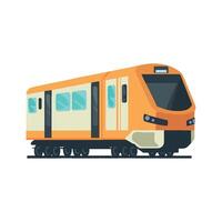 An orange train on a white background vector