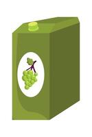 A juice box with grapes on it vector