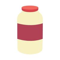 A jar of mustard on a white background vector