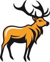 Standing Elk with Large Antlers vector