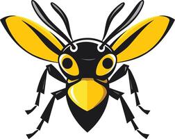 A cartoon illustration of a wasp in a bold, simple style, perfect for branding, logos, and children's products vector