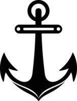 A simple and stylish black and white anchor icon vector