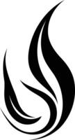 Stylish abstract logo design featuring a flowing flame-like shape vector