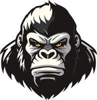 Close Up of a Powerful Gorilla vector