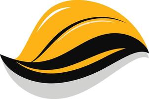 Abstract Yellow and Black Leaf Design vector