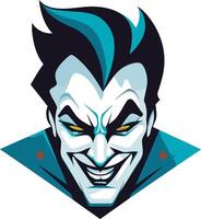 Smiling Evil Character Illustration vector