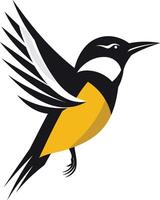 Stylized Bird in Flight vector