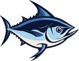 A strong and dynamic illustration of a tuna, perfect for branding, sports teams, or any design project focused on strength and speed vector