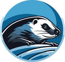 Badger in a Circle vector