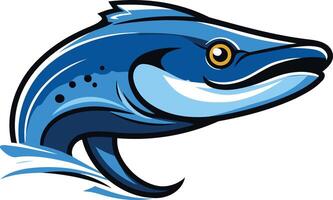 Blue Fish Leaping from Water vector