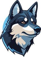 Portrait of a Husky Dog vector