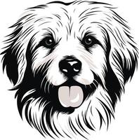 A simple, bold illustration of a dog's head, perfect for pet-related designs, logos, and branding vector