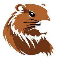 A bold and stylized logo of a gopher's head, perfect for a mascot, sports team, or company seeking a friendly and energetic brand vector