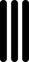 Simple and sleek black and white logo design with three vertical lines vector