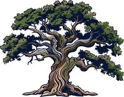 Illustration of an Ancient Tree vector