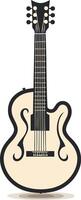 A simple, stylized illustration of an acoustic guitar, perfect for branding, web design, and social media vector