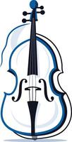 Cello in a Simple Outline Design vector