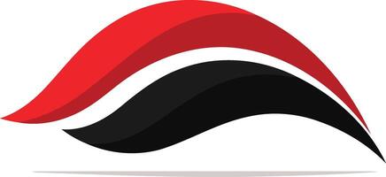 Abstract logo design featuring red and black flowing lines, ideal for business branding or design projects vector